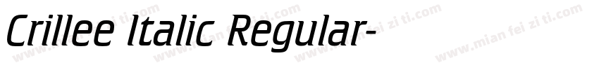 Crillee Italic Regular字体转换